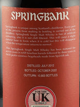Load image into Gallery viewer, Springbank 10 Years Old PX Sherry Cask