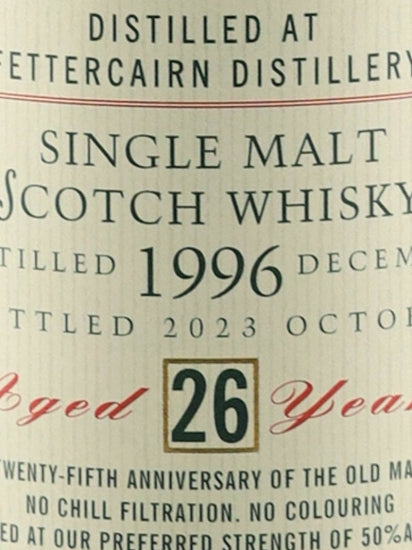 Old Malt Cask Fettercairn 26 Years Old 1996 25th Anniversary Bottle