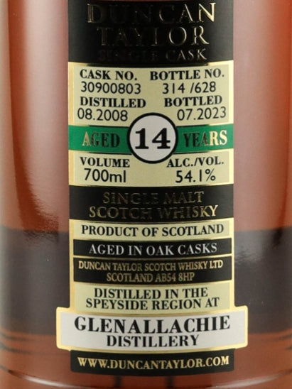 Duncan Taylor Single Cask Glenallachie 14 Years Old 2008