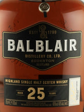 Load image into Gallery viewer, Balblair 25 Years Old