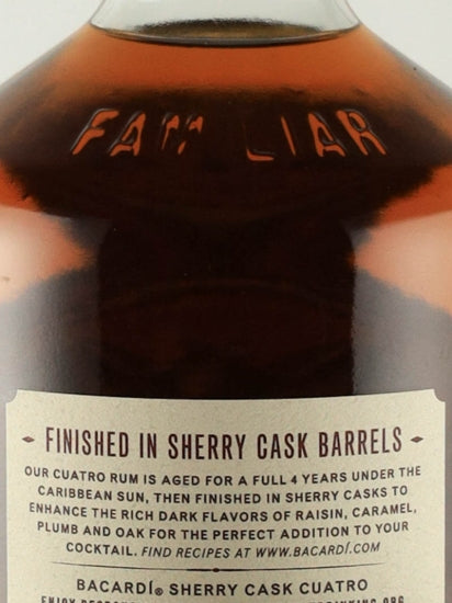 Bacardi Cuatro Sherry Cask 1L