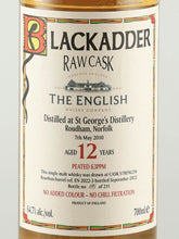 Load image into Gallery viewer, Black Adder Raw Cask The English 12 Years Old 2010