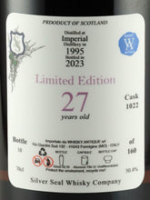 Load image into Gallery viewer, Silver Seal Imperial 27 Years Old 1995 for LMDW