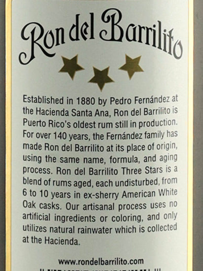 Ron Del Barrilito Three Stars