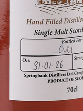 Load image into Gallery viewer, Longrow hand filled 57.9% (defective label)