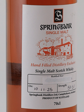 Load image into Gallery viewer, Springbank Handfilled Bottled 2025-11-10