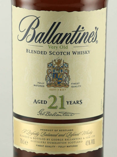 Ballantine's 21 Years Old Old Label