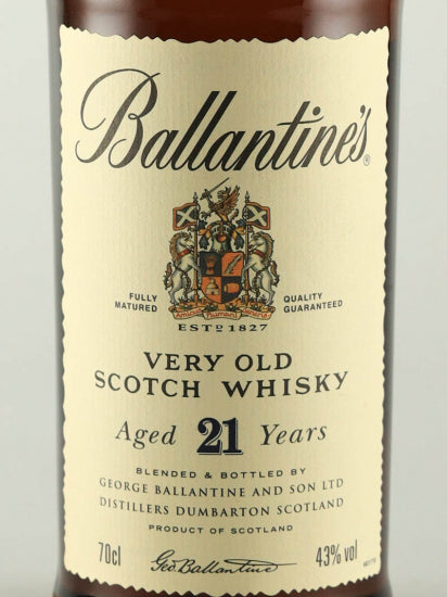 Ballantine's 21 Years Old Old Label