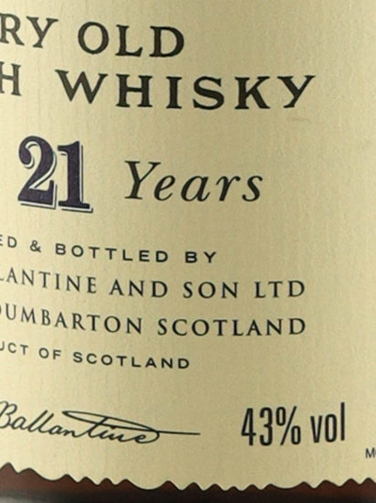 Ballantine's 21 Years Old Old Label