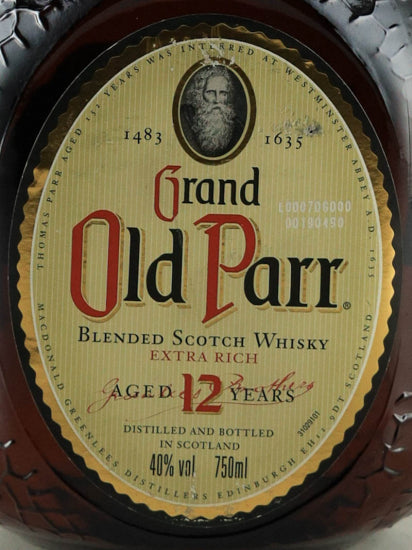 Old Parr 12 Years Old 750ml Old Label