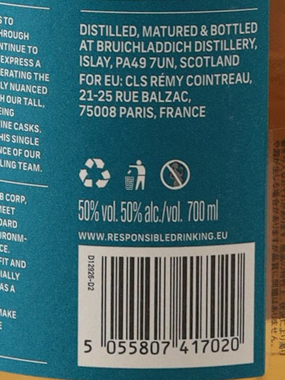 Bruichladdich Organic 2012