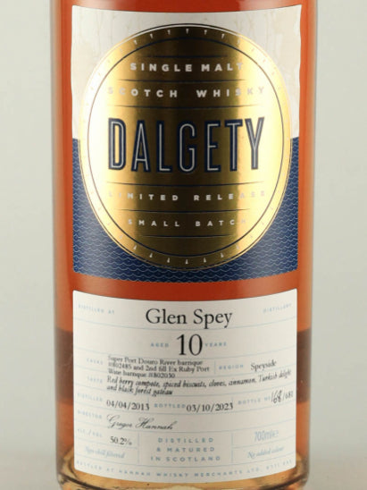 Dalghetty Glen spey 10 Years Old 2013