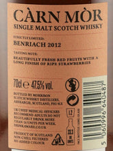 Load image into Gallery viewer, Carn Mor Strictly Limited Benriach 10 Years Old 2012
