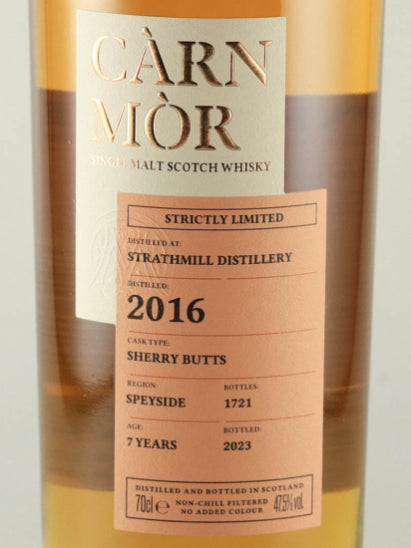Carn Mor Strictly Limited Strathmill 7 Years Old 2016