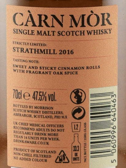 Carn Mor Strictly Limited Strathmill 7 Years Old 2016