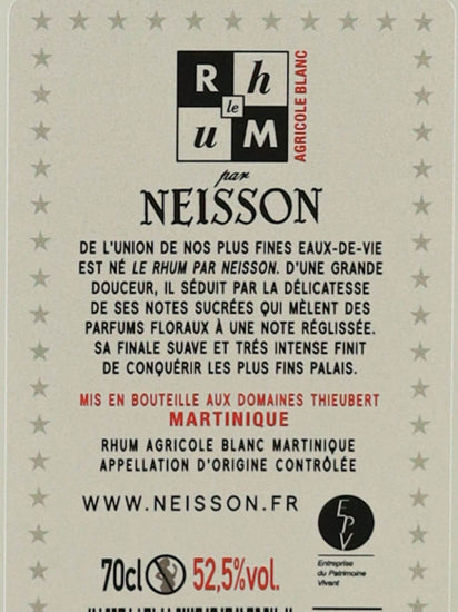 Neisson Le Rhum Blanc Silver Top