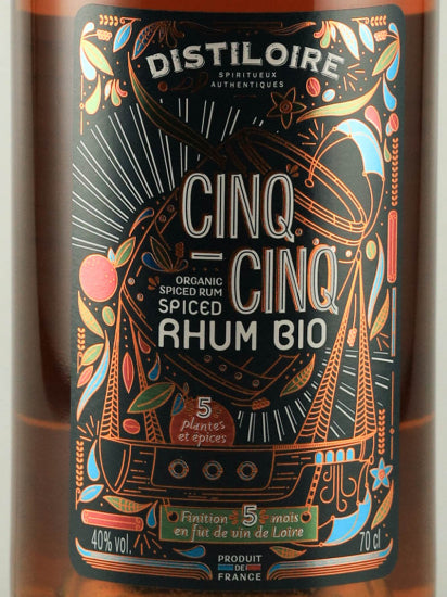 Distiloire Cinq Cinq Organic Spiced Rum