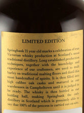 Load image into Gallery viewer, Springbank 21 Years Old 2023-07 Release