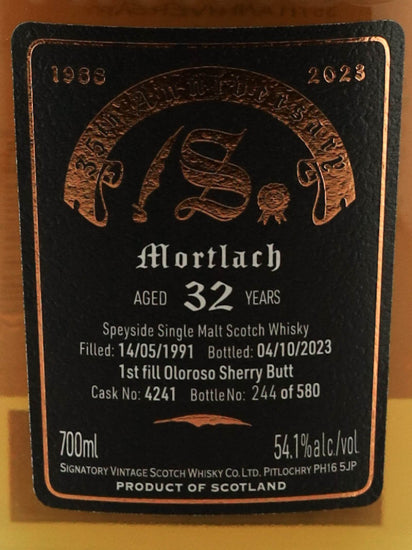 Signatory Mortlach 32 Years Old 1991 35th Anniversary