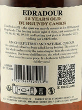 Load image into Gallery viewer, Edradour 12 Years Old 2011 Burgundy Cask Matured