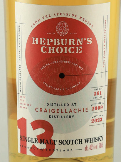 Hepburn's Choice Craigellachie 13 Years Old 2009