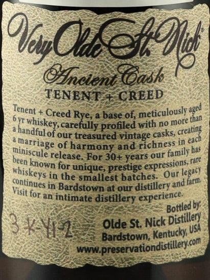 Very Old St. Nick Ancient Cask Rye 6