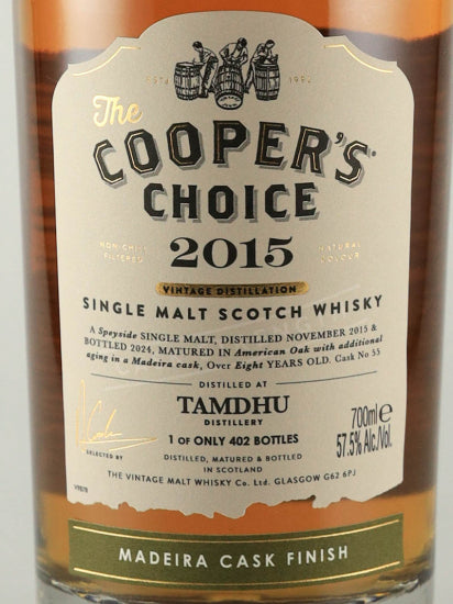 Cooper's Choice Tamdhu 8 Years Old 2015