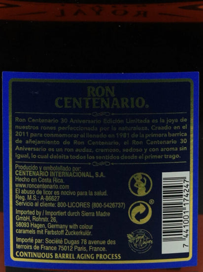 Ron Centenario 30 Years Old Limited Edition