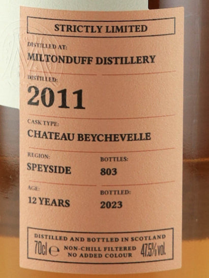 Carn Mor Strictly Limited Miltonduff 12 Years Old 2011 Red Wine Cask