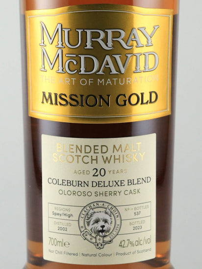 Murray McDavid Coleburn Deluxe Blended Malt 20 Years Old 2002