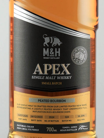 M&H Apex Peated Bourbon