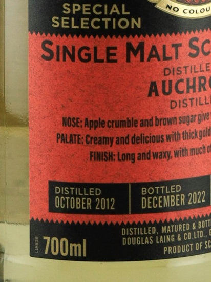 Provenance Aultmore 10 Years Old 2012