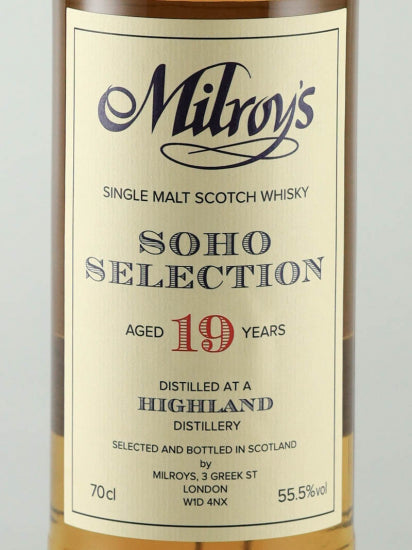 Milroy's Soho Selection Highland 19 Years Old 2004