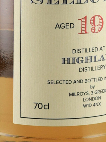 Milroy's Soho Selection Highland 19 Years Old 2004