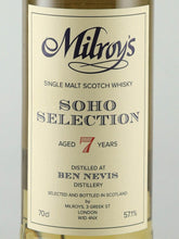 Load image into Gallery viewer, Milroy's Soho Selection Ben Nevis 7 Years Old 2015