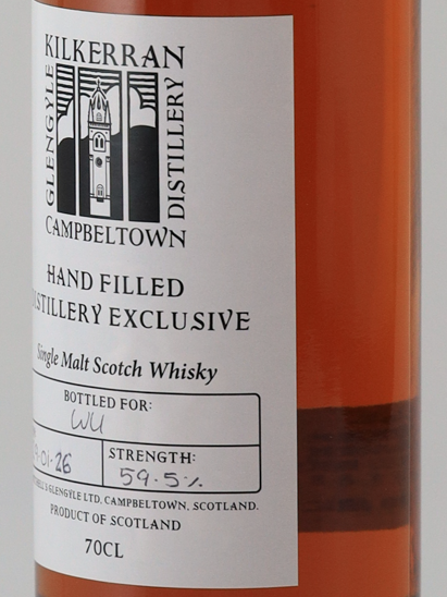 Kilkerran Hand Filled 2026-01 Bottling 59.5% (defective label)