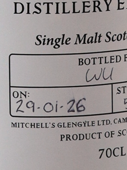 Kilkerran Hand Filled 2026-01 Bottling 59.5% (defective label)