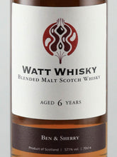 Load image into Gallery viewer, Watt Whisky Ben &amp; Sherry Blended Malt 6 Years Old 2017