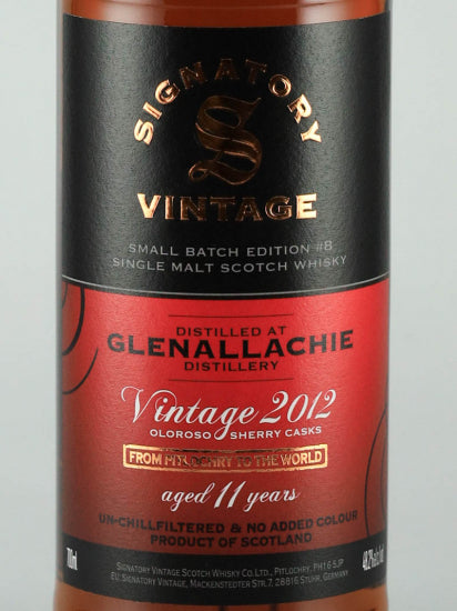 Signatory Glenallachie 11 Years Old 2012