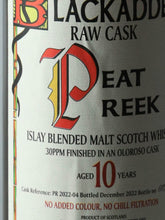 Load image into Gallery viewer, Black Adder Raw Cask Peatreek Islay Blended Malt 10 Years Old