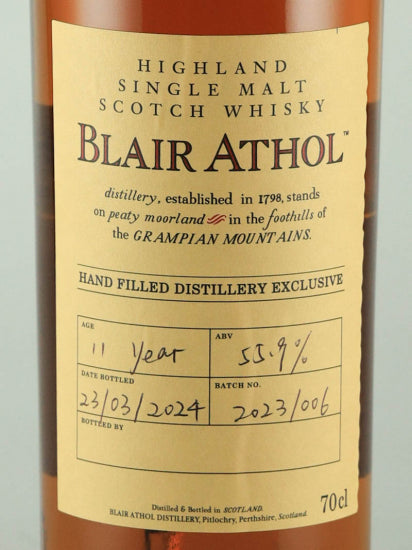Blair Athol 11 Years Old Handfilled
