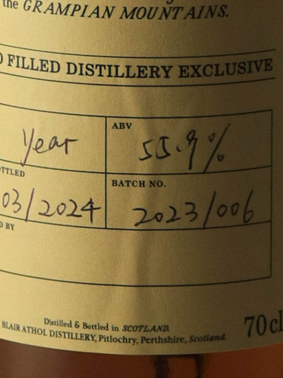 Blair Athol 11 Years Old Handfilled