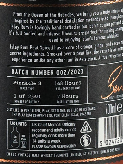 Islay Rum Peat Spiced