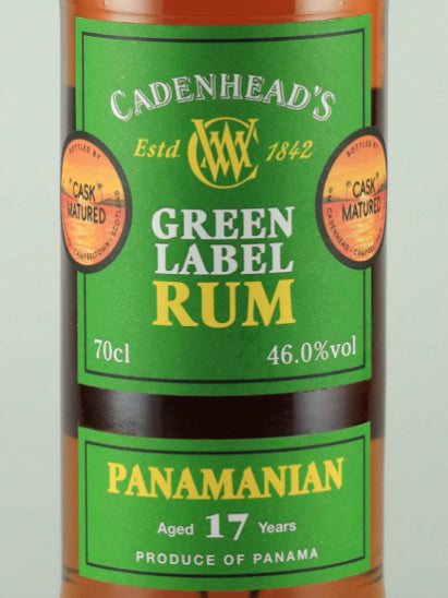 Cadenhead Green Label Panama Rum 17 Years Old
