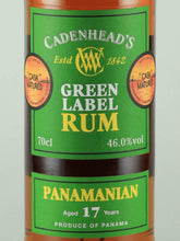 Load image into Gallery viewer, Cadenhead Green Label Panama Rum 17 Years Old