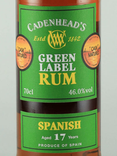 Cadenhead Green Label Spanish Rum 17 Years Old