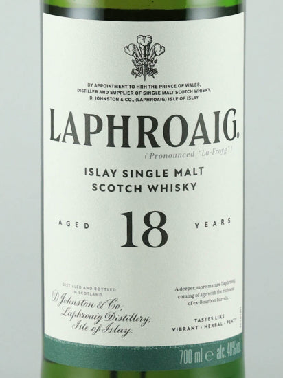 Laphroaig 18 Years Old 700ml New Label