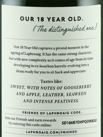 Laphroaig 18 Years Old 700ml New Label