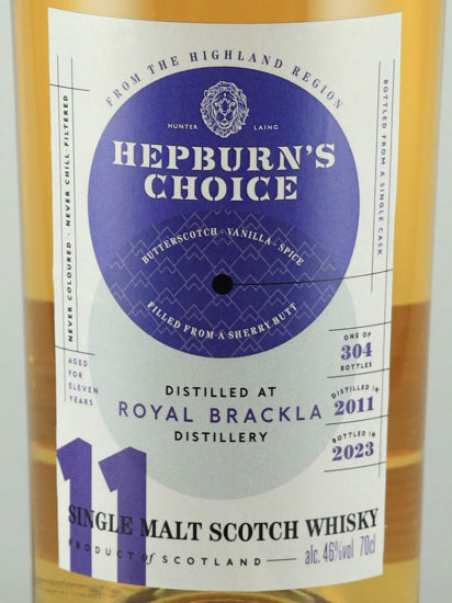 Hepburn's Choice Royal Brackla 11 Years Old 2011