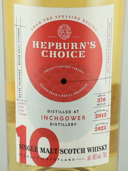 Hepburn's Choice Inchgower 10 Years Old 2012